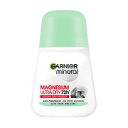 Garnier mineral, antyperspirant dla kobiet Magnesium Ultra Dry 72h, roll-on, 50 ml