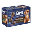 Brit Premium by Nature Dog Fillets in Gravy Multipack, zestaw karm mokrych dla dorosłych psów, mix smaków, 85 g x 12 szt.
