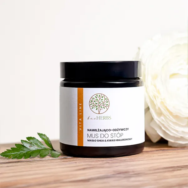 Мусс для стоп BeeHerbs, увлажняющий и питательный, масло ши и гиалуроновая кислота, 100 мл — фото 2