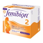 Femibion 2 Ciąża, tabletki powlekane + kapsułki miękkie, 56 szt. + 56 szt.