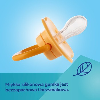 Canpol Babies, smoczek uspokajający, silikonowy symetryczny, 0-6 m, BabiesBoo pomarańczowy, 1 szt.