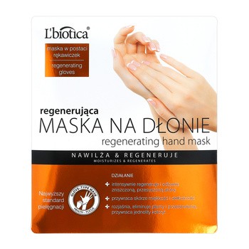 L`Biotica, regenerująca maska na dłonie, 26 g (nasączone rękawiczki)