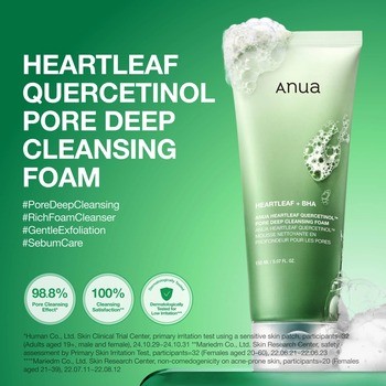Anua Heartleaf Quercetinol Pore Deep Cleansing Foam, pianka oczyszczająca, 25 ml