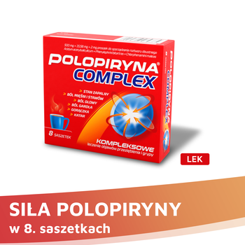 Polopiryna Complex, proszek w saszetkach do sporządzania roztworu doustnego, 8 szt.