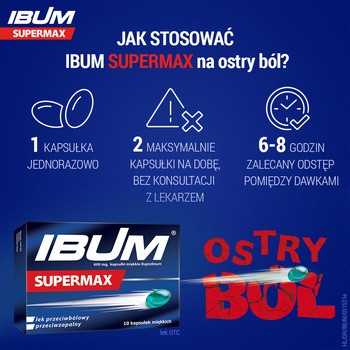 Ibum Supermax, 600 mg, kapsułki miękkie, 10 szt.