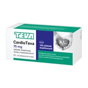 Cardioteva, 75 mg, tabletki dojelitowe, 100 szt.