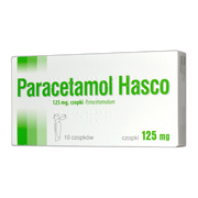 Paracetamol Hasco, 125 mg, czopki, 10 szt.