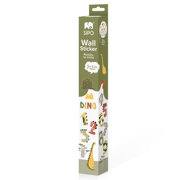 Sipo, Naklejki na ścianę dla dzieci, Cyfry Dino, 1 szt.