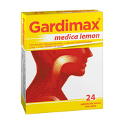 Gardimax medica lemon, 5 mg+1 mg, tabletki do ssania bez cukru, 24 szt.