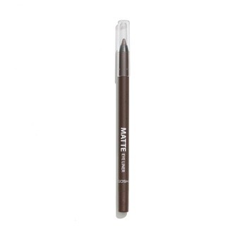 Gosh Matte Eye Liner, matowa kredka do oczu, wodoodporna, 014 Chocolate Brown, 1,2 g