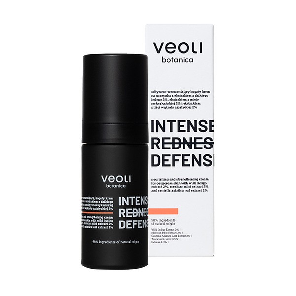 Veoli Botanica Veoli Botanica Intense Redness, Defence, pflegend-kräftigend reichhaltig Creme für Couperose, 30 ml — Inhaltsstoffe und Bewertung