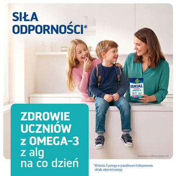 Iskial Junior Omega-3, żelki, smak truskawkowy, 30 szt.
