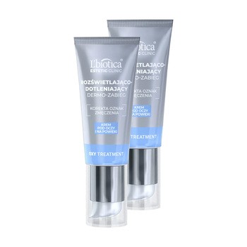 Zestaw 2 x L`Biotica Estetic Clinic, rozświetlająco dotleniający krem pod oczy, 15 ml