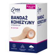 DOZ Med, bandaż elastyczny kohezyjny, 10 cm x 4,5 m, cielisty, 1 szt. https://azcdn.doz.pl/image/d/product/2bc36093-scale-180x180.png