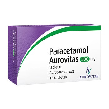 Paracetamol  Aurovitas, 500 mg, tabletki, 12 szt.