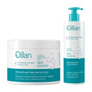Zestaw Oillan Skin Control, wygładzający żel do mycia do twarzy i ciała, 400 ml + wygładzający balsam do ciała i twarzy, 500 ml