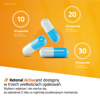 Ketonal Active, 50 mg, kapsułki twarde, 20 szt.