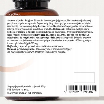 Sundose Colostrum, kapsułki, 120 szt.