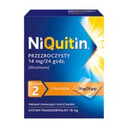 alt Niquitin przezroczysty, 14 mg/24 h, system transdermalny 78 mg, stopień 2, plastry, 7 szt.