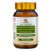 My Herbs Cytrynian Magnezu Cytrynian Potasu Witamina B6, kapsułki, 100 szt. https://azcdn.doz.pl/image/d/product/5923a851-scale-180x180.png