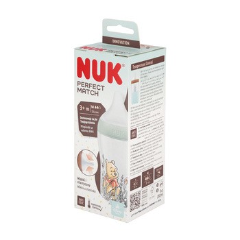 NUK Perfect Match Disney Kubuś Puchatek, butelka 260 ml ze smoczkiem, 1 szt.