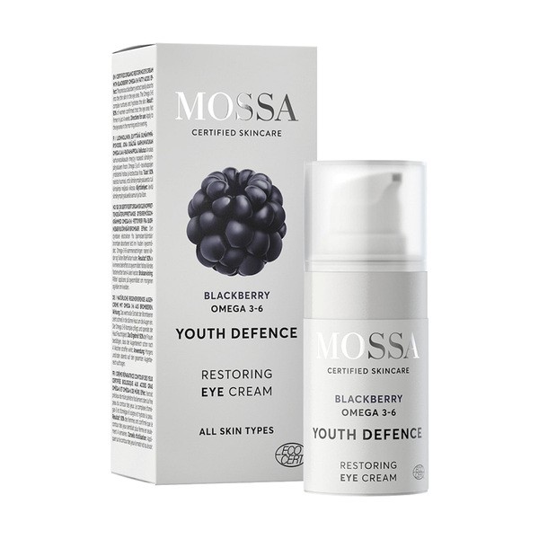 Odbudowujący krem pod oczy z ekstraktem z jeżyny 15ml [Mossa] - Mossa