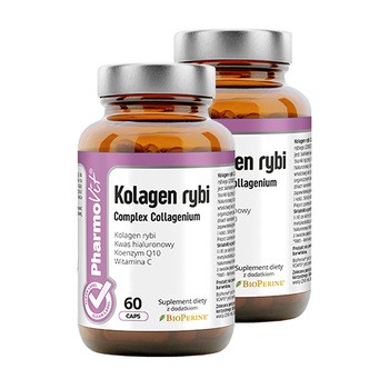 Zestaw 2 x Kolagen rybi Complex Collagenium, Clean label Pharmovit, kapsułki, 60 szt.