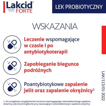 Lakcid forte, kapsułki twarde, 10 szt.