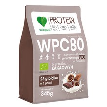 BeOrganic Protein WPC 80, proszek, smak kakaowy, 345 g