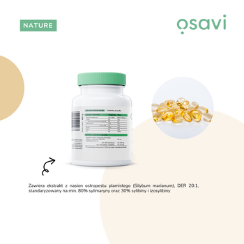 Osavi Ostropest plamisty, sylimaryna 100 mg, kapsułki,  60 szt.