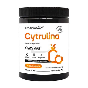 Pharmovit GymFood Cytrulina, proszek, smak owoce tropikalne, 400 g