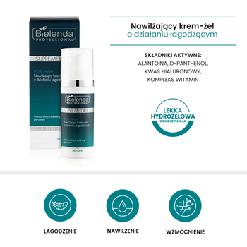 Bielenda Professional SupremeLab For Man, nawilżający krem-żel o działaniu łagodzącym, 50 ml