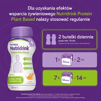 Nutridrink Protein Plant Based, płyn o smaku dyni z marchewką i imbirem, 4 x 200 ml