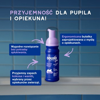 Douxo Spa Mousse, ultra-bezpieczna pianka bez spłukiwania dla kotów, 150 ml
