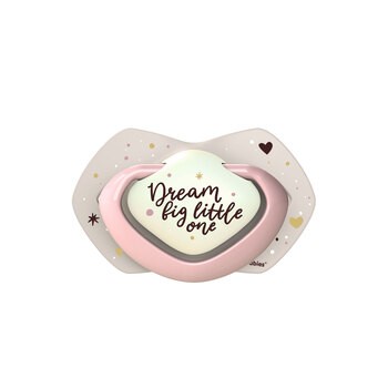 Canpol Babies, smoczek silikonowy symetryczny, light touch, Sleepy Koala, pink, 0-6 m, 2 szt.