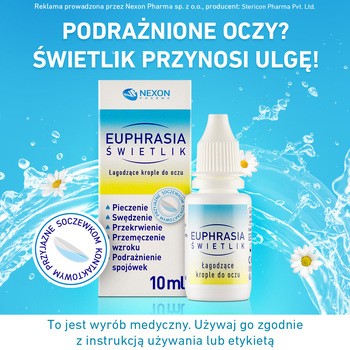 Euphrasia Świetlik, łagodzące krople do oczu, 10 ml