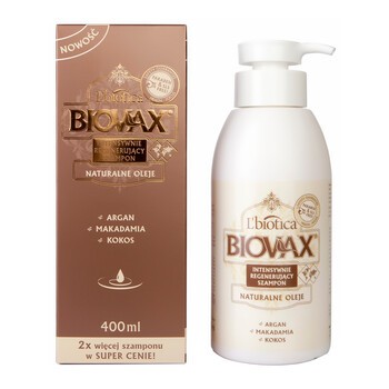 Biovax Naturalne Oleje, intensywnie regenerujący szampon, 400 ml