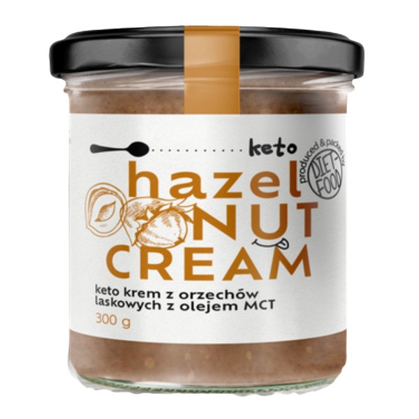 Keto Krem z Orzechów Laskowych z Olejem MCT 300g [Diet-Food] - Diet-Food