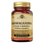 Solgar Witania Ospała Ashwagandha,kapsułki, wyciskane z korzenia witanii ospałej, 60 szt. https://azcdn.doz.pl/image/d/product/e525c809-scale-180x180.png