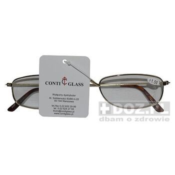 Okulary, do czytania +1,5 Dptr (Conti Glass)