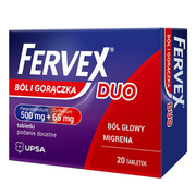 Fervex ból i gorączka Duo, 500 mg + 65 mg, tabletki, 20 szt.