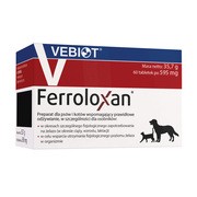 Vebiot Ferroloxan, przyswajalne żelazo w łagodnej formie dla psa i kota, tabletki, 60 szt. https://azcdn.doz.pl/image/d/product/3f80a955-scale-180x180.png