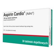 Aspirin Cardio, 100 mg, tabletki dojelitowe, (import równoległy, Medezin), 30 szt. https://azcdn.doz.pl/image/d/product/119c2903-scale-180x180.png