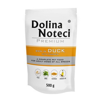 Dolina Noteci Premium Mokra karma dla psa bogata w kaczkę z dynią, saszetka, 400 g
