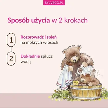 Sylveco dla dzieci 3+, szampon i odżywka 2w1, 300 ml
