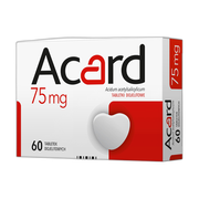 Acard, 75 mg, tabletki dojelitowe powlekane, 60 szt.