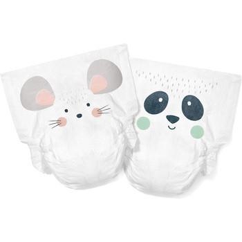 Kit & Kin, pieluszki 2 Midi (4-8 kg), Myszka/Panda, 38 szt.