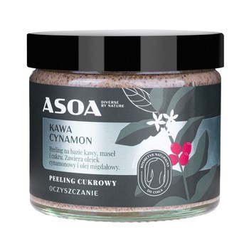 Asoa, peeling cukrowo-kawowy Kawa i Cynamon, 250 ml