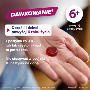 Mucosec, pastylki do ssania na suchy kaszel, wiśnia i owoce leśne, 16 szt.