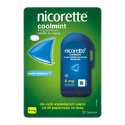 Nicorette Coolmint, 4 mg, tabletki do ssania, 20 szt.